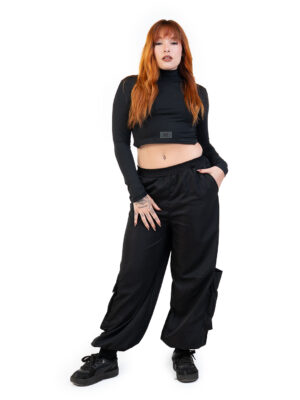 Top polera [static] Negro